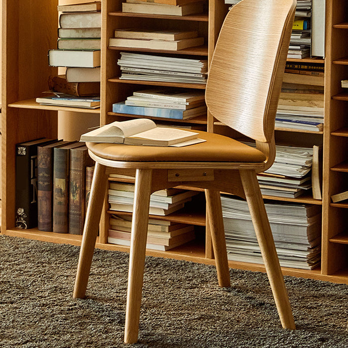 Solid Wood Side Chair Modern Low Back Indoor Dining Chair for Home Clearhalo 'Dining Chairs' 'Dining Tables & Seating' 'dining_chair' 'furn' 'furn_dining_chair' 'Furniture' 'Kitchen & Dining Furniture' 7040359