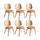 Solid Wood Side Chair Modern Low Back Indoor Dining Chair for Home Natural Wood Yellow 6 Piece Set Clearhalo 'Dining Chairs' 'Dining Tables & Seating' 'dining_chair' 'furn' 'furn_dining_chair' 'Furniture' 'Kitchen & Dining Furniture' 7040360