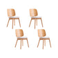 Solid Wood Side Chair Modern Low Back Indoor Dining Chair for Home Wood + Gray 4 Piece Set Clearhalo 'Dining Chairs' 'Dining Tables & Seating' 'dining_chair' 'furn' 'furn_dining_chair' 'Furniture' 'Kitchen & Dining Furniture' 7040369