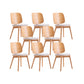 Solid Wood Side Chair Modern Low Back Indoor Dining Chair for Home Wood + Gray 8 Piece Set Clearhalo 'Dining Chairs' 'Dining Tables & Seating' 'dining_chair' 'furn' 'furn_dining_chair' 'Furniture' 'Kitchen & Dining Furniture' 7040372