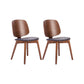 Solid Wood Side Chair Modern Low Back Indoor Dining Chair for Home Walnut 2 Piece Set Clearhalo 'Dining Chairs' 'Dining Tables & Seating' 'dining_chair' 'furn' 'furn_dining_chair' 'Furniture' 'Kitchen & Dining Furniture' 7040374