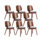Solid Wood Side Chair Modern Low Back Indoor Dining Chair for Home Walnut 8 Piece Set Clearhalo 'Dining Chairs' 'Dining Tables & Seating' 'dining_chair' 'furn' 'furn_dining_chair' 'Furniture' 'Kitchen & Dining Furniture' 7040377