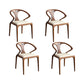 Modern Simple Side Chair Wooden Base Side Dining Chair for Living Room