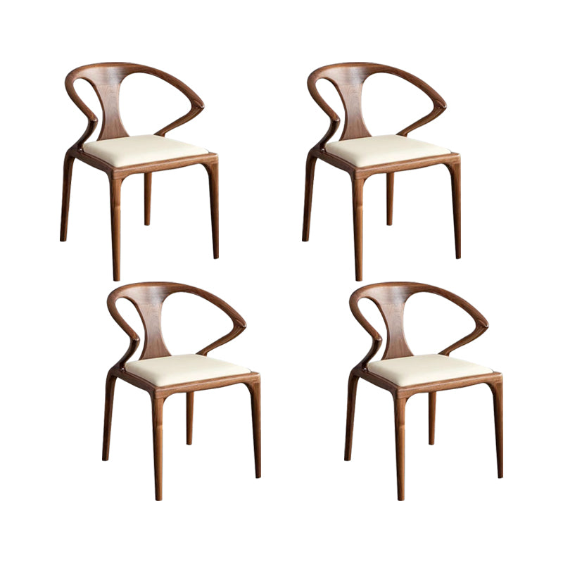 Modern Simple Side Chair Wooden Base Side Dining Chair for Living Room