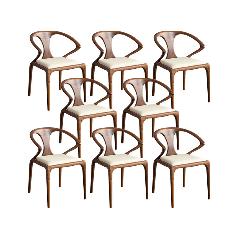 Modern Simple Side Chair Wooden Base Side Dining Chair for Living Room