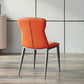 Modern Simple Side Chair Faux Leather Kitchen Dining Chair with Metal Base