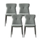 Modern Simple Side Chair Faux Leather Kitchen Dining Chair with Metal Base