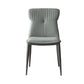 Modern Simple Side Chair Faux Leather Kitchen Dining Chair with Metal Base