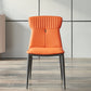 Modern Simple Side Chair Faux Leather Kitchen Dining Chair with Metal Base