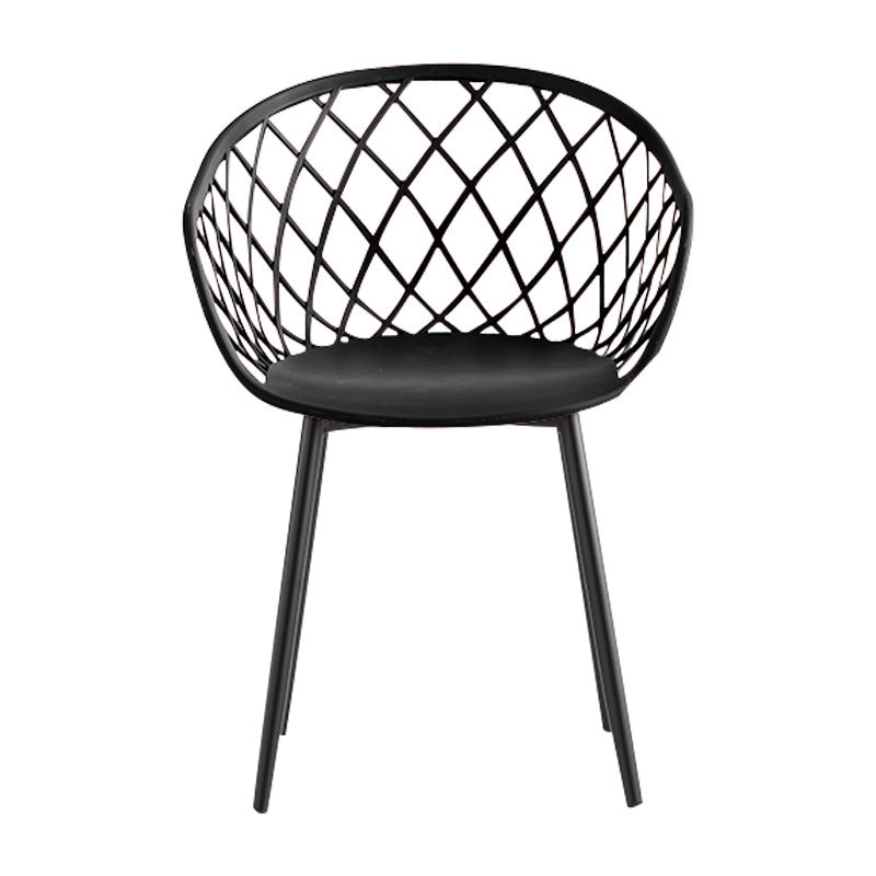 リビングルーム用のモダンなシンプルなアームチェアプラスチックダイニングアームチェア