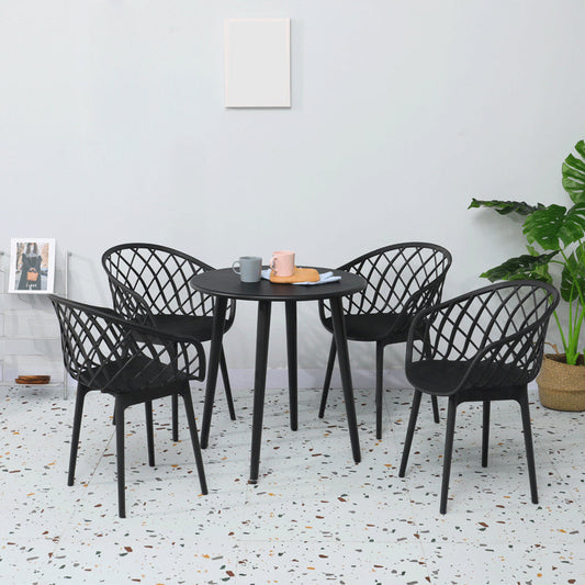 Modern Simple Arm Chair Plastic Dining Arm Chair for Living Room