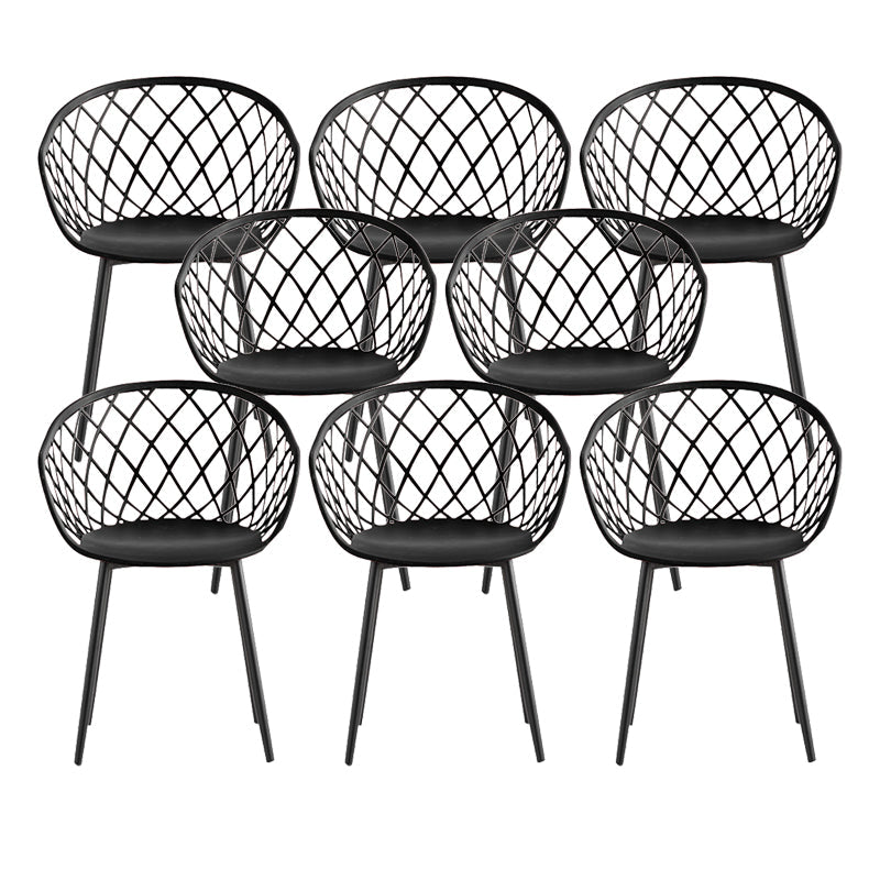 リビングルーム用のモダンなシンプルなアームチェアプラスチックダイニングアームチェア