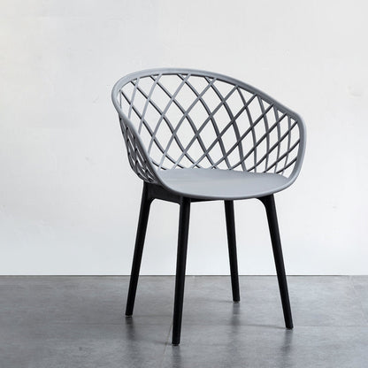 リビングルーム用のモダンなシンプルなアームチェアプラスチックダイニングアームチェア