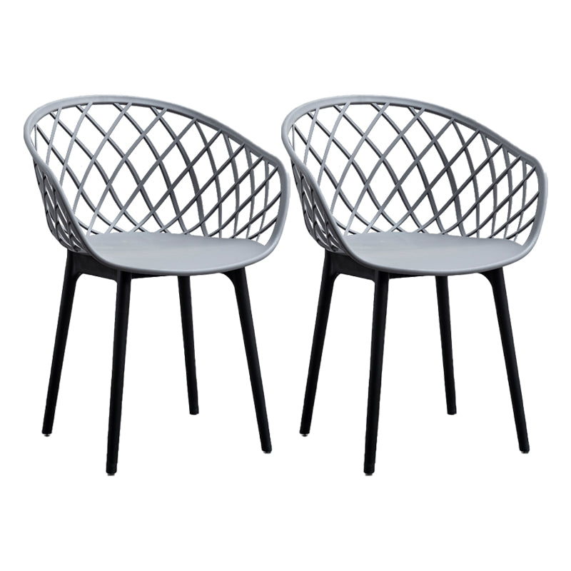 リビングルーム用のモダンなシンプルなアームチェアプラスチックダイニングアームチェア