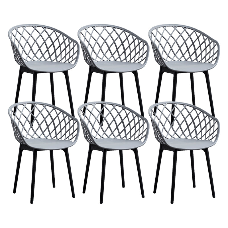 リビングルーム用のモダンなシンプルなアームチェアプラスチックダイニングアームチェア