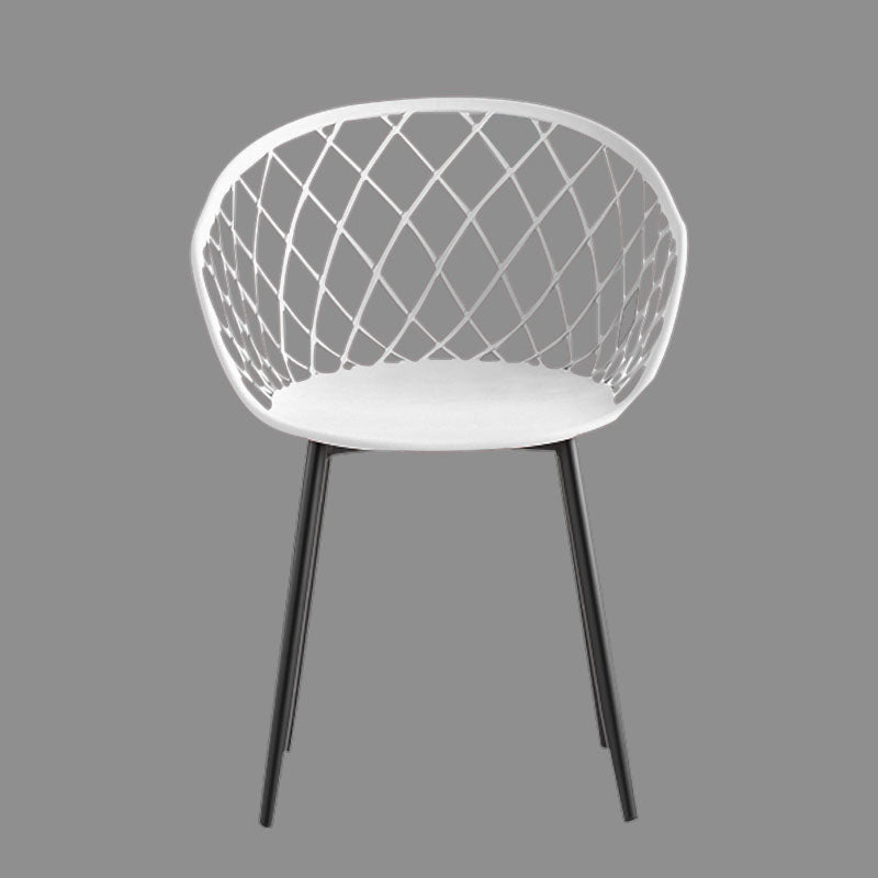 リビングルーム用のモダンなシンプルなアームチェアプラスチックダイニングアームチェア