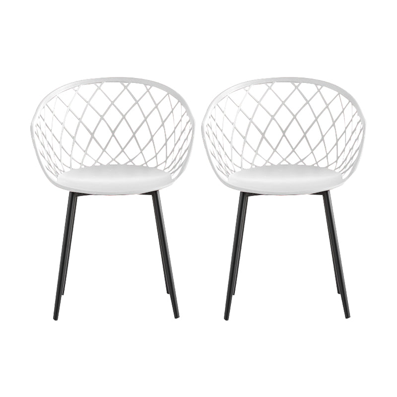 リビングルーム用のモダンなシンプルなアームチェアプラスチックダイニングアームチェア