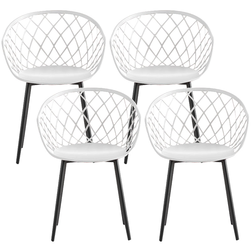 リビングルーム用のモダンなシンプルなアームチェアプラスチックダイニングアームチェア