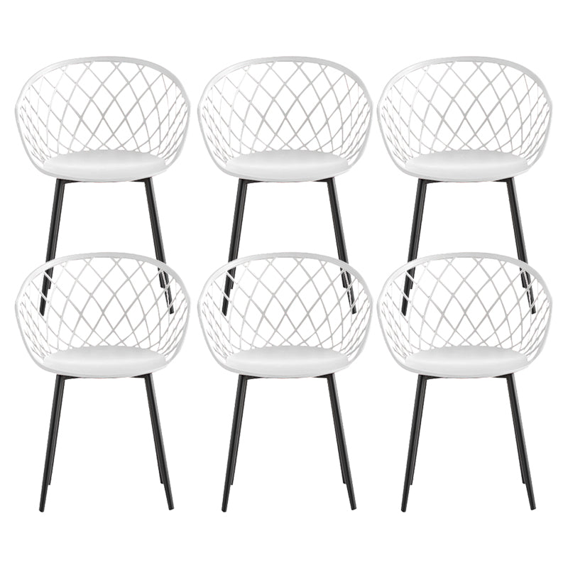 リビングルーム用のモダンなシンプルなアームチェアプラスチックダイニングアームチェア