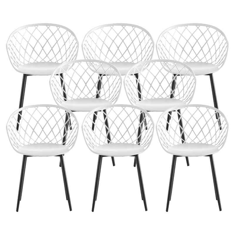 リビングルーム用のモダンなシンプルなアームチェアプラスチックダイニングアームチェア