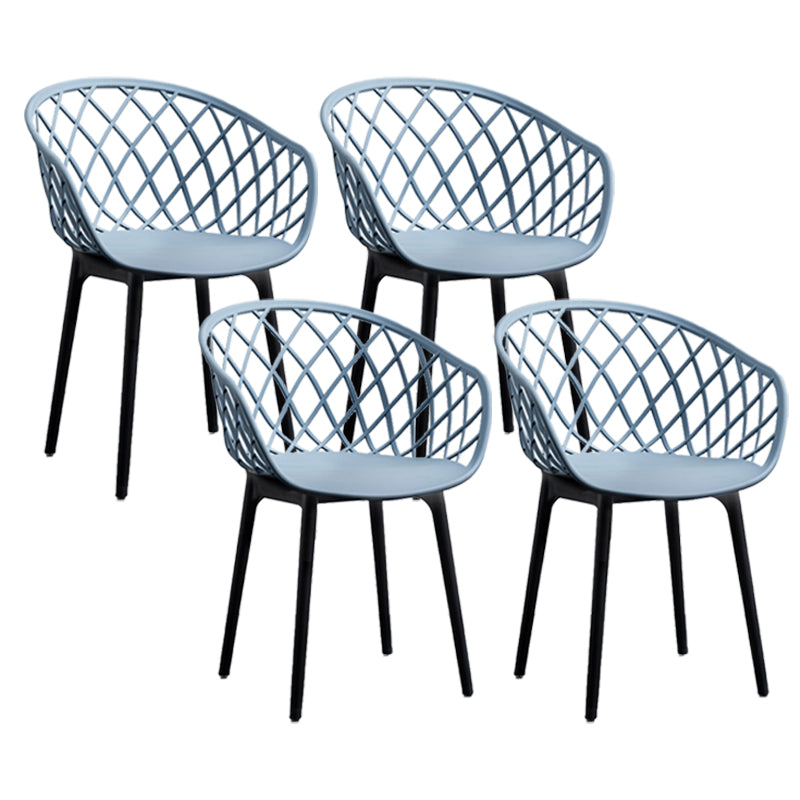 リビングルーム用のモダンなシンプルなアームチェアプラスチックダイニングアームチェア