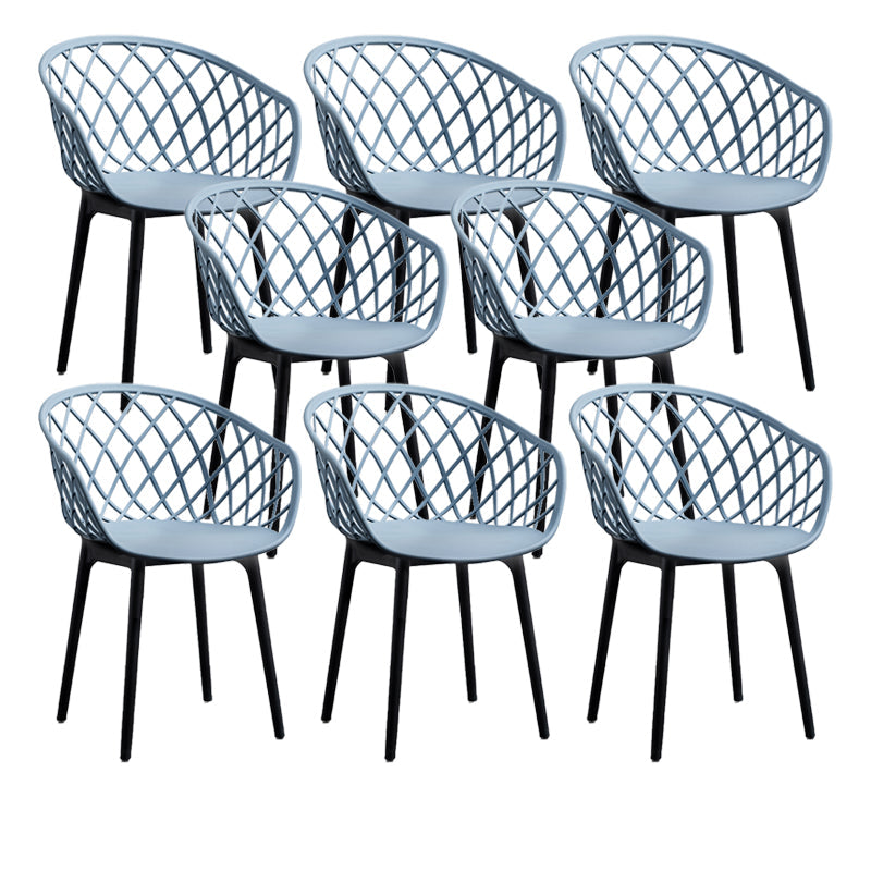 リビングルーム用のモダンなシンプルなアームチェアプラスチックダイニングアームチェア