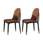 Modern Simple Side Chair Faux Leather Kitchen Dining Chairs with Wooden Base 2 Piece Set Clearhalo 'Dining Chairs' 'Dining Tables & Seating' 'dining_chair' 'furn' 'furn_dining_chair' 'Furniture' 'Kitchen & Dining Furniture' 7040642