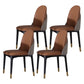Modern Simple Side Chair Faux Leather Kitchen Dining Chairs with Wooden Base 4 Piece Set Clearhalo 'Dining Chairs' 'Dining Tables & Seating' 'dining_chair' 'furn' 'furn_dining_chair' 'Furniture' 'Kitchen & Dining Furniture' 7040644