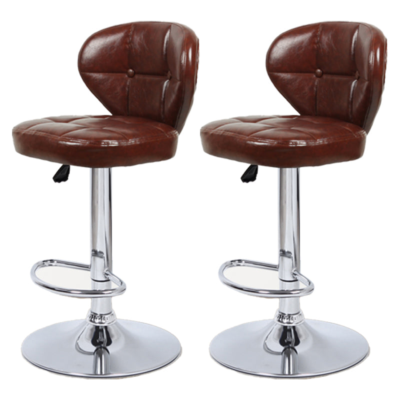 Faux Leather Bar Stools Swivel Adjustable Height Bristol Bar Stools