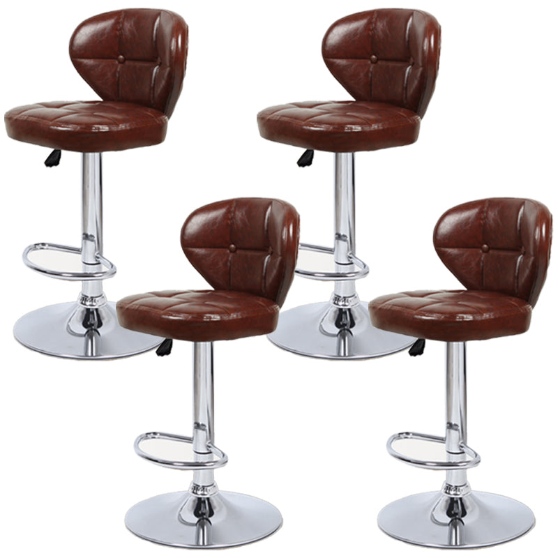 Faux Leather Bar Stools Swivel Adjustable Height Bristol Bar Stools