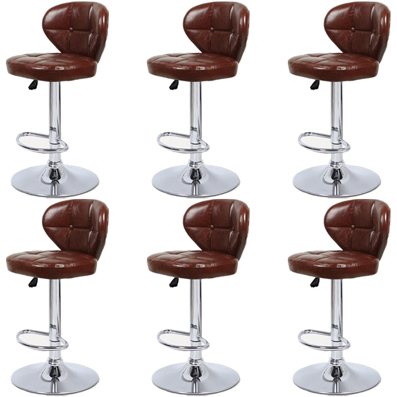 Faux Leather Bar Stools Swivel Adjustable Height Bristol Bar Stools