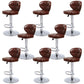 Faux Leather Bar Stools Swivel Adjustable Height Bristol Bar Stools