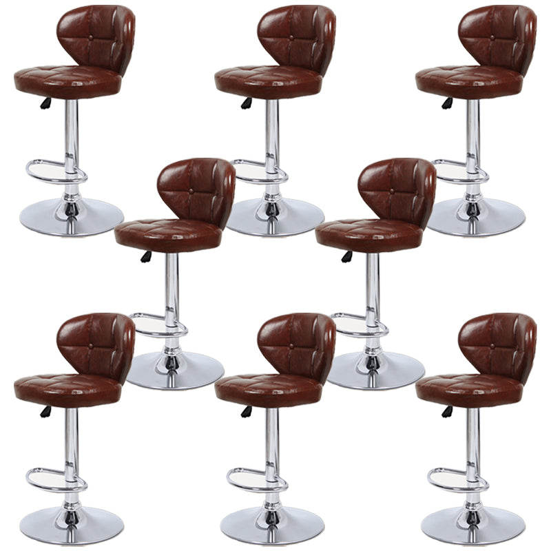 Faux Leather Bar Stools Swivel Adjustable Height Bristol Bar Stools