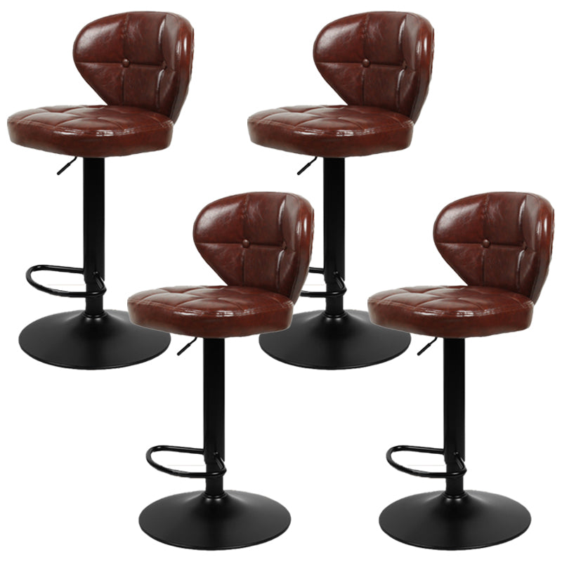 Faux Leather Bar Stools Swivel Adjustable Height Bristol Bar Stools