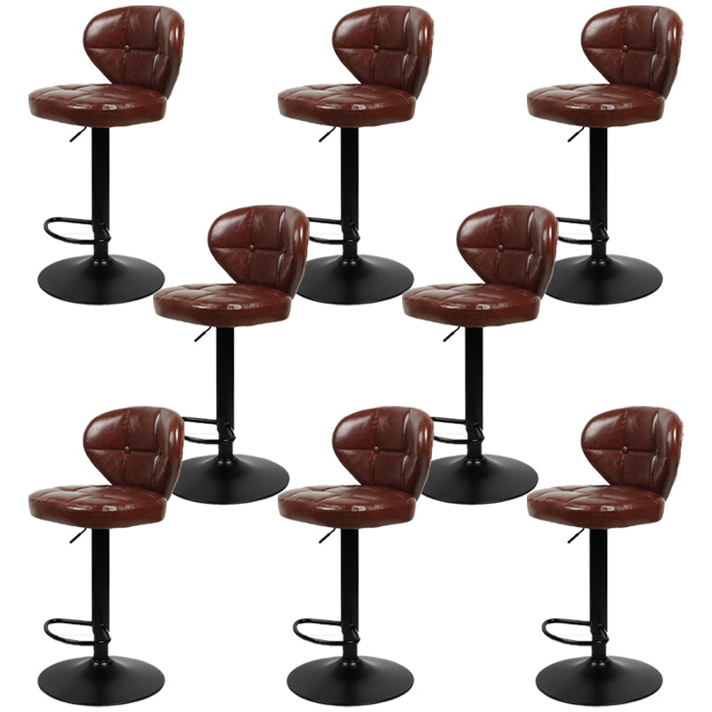 Faux Leather Bar Stools Swivel Adjustable Height Bristol Bar Stools
