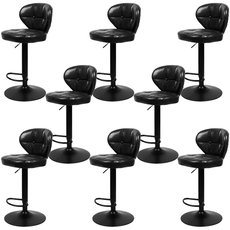 Faux Leather Bar Stools Swivel Adjustable Height Bristol Bar Stools