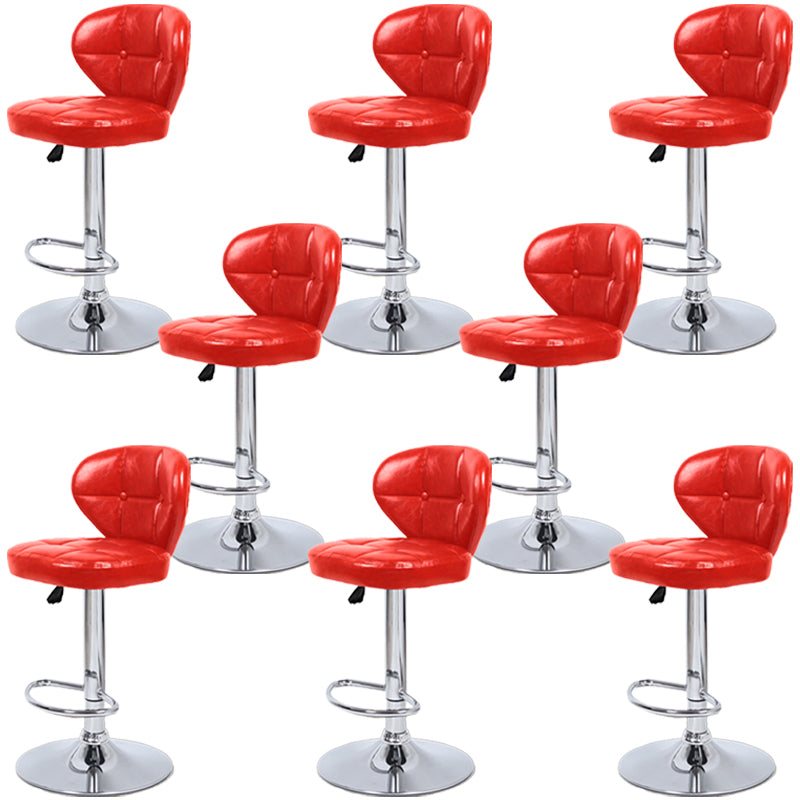 Faux Leather Bar Stools Swivel Adjustable Height Bristol Bar Stools