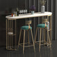 Low Back Upholstered Dining Stools Round Armless Bar Stools with Footrest