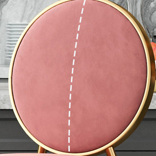Round Seat Indoor Bar Stool Upholstered Bar Stools with Gold Frame