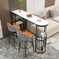 Low Back Upholstered Dining Stools Bucket Bar Stools with Footrest