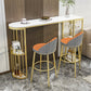 Low Back Upholstered Dining Stools Bucket Bar Stools with Footrest
