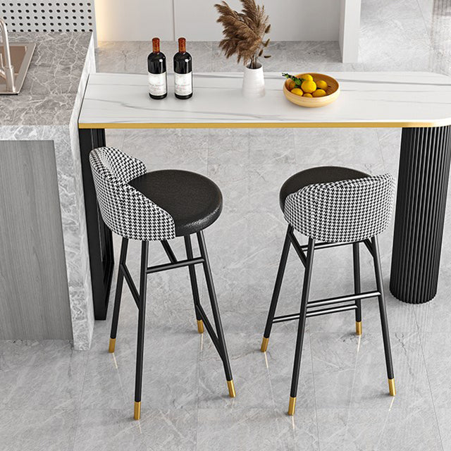 Sgabelli da bar imbottiti da bar in metallo industriale con gambe nere