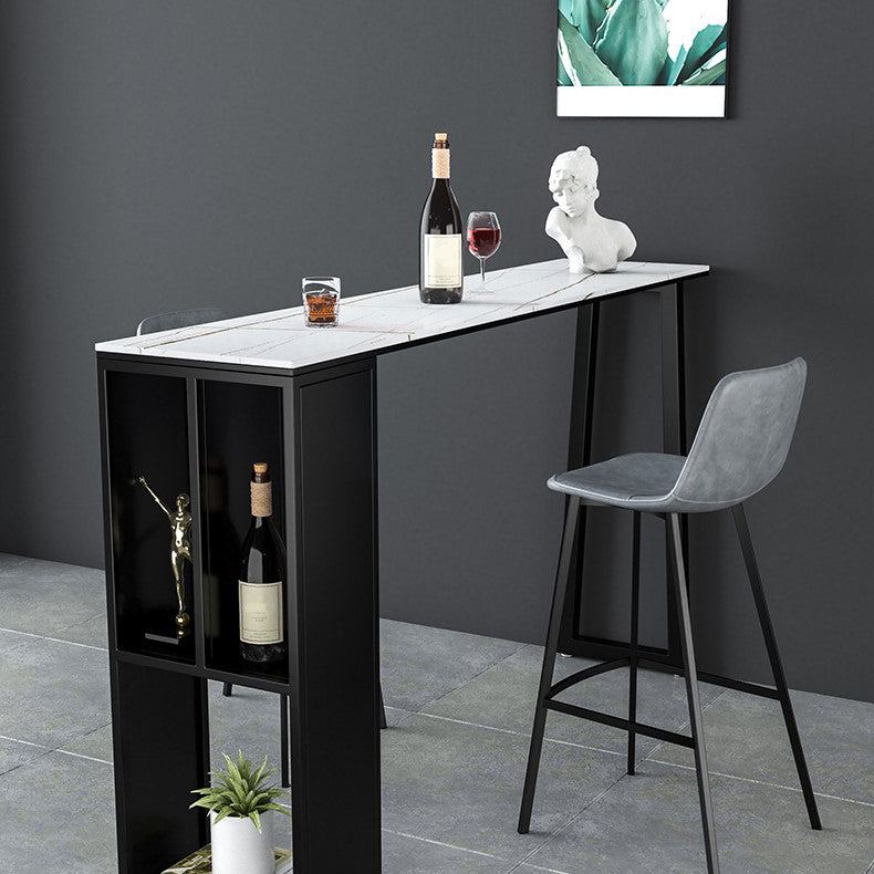 Sgabello da bar in pelle in pelle in pelle industriale con gambe nere