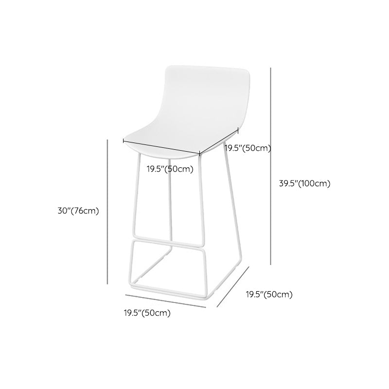 Sgabelli da pranzo contemporanei in plastica da bar in goccia con base di metallo