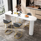 Upholstered Dining Stool Bucket Bar Stool with Gold Metal Base
