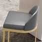 Upholstered Dining Stool Bucket Bar Stool with Gold Metal Base