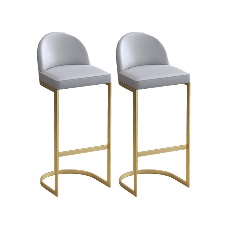 Sgabello da bar con pranzo imbottito glam con base in metallo