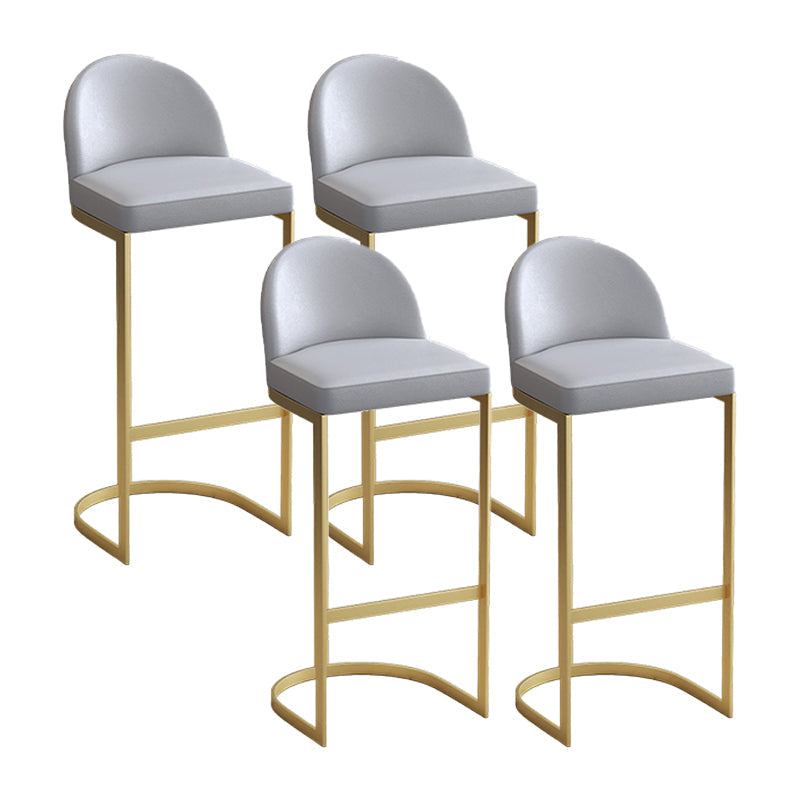 Sgabello da bar con pranzo imbottito glam con base in metallo