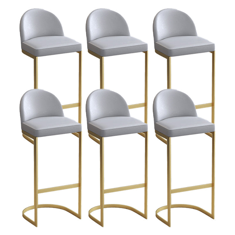 Sgabello da bar con pranzo imbottito glam con base in metallo