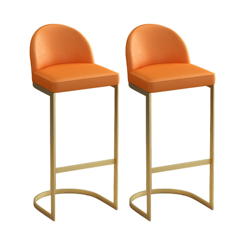 Sgabello da bar con pranzo imbottito glam con base in metallo